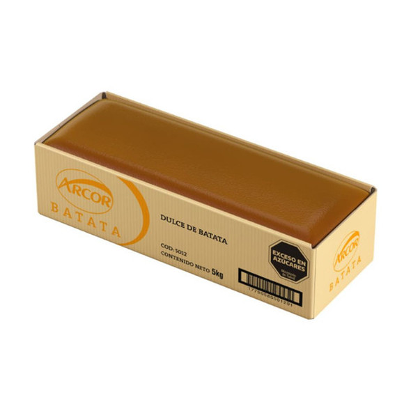Arcor Sweet Potato Jelly Dulce de Batata, 5 kg / 11 lb sealed bar