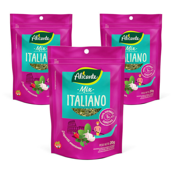 Alicante Italian Herb & Spice Mix, Italian-Style Seasoning, 20 g / 0.71 oz (pack of 3)