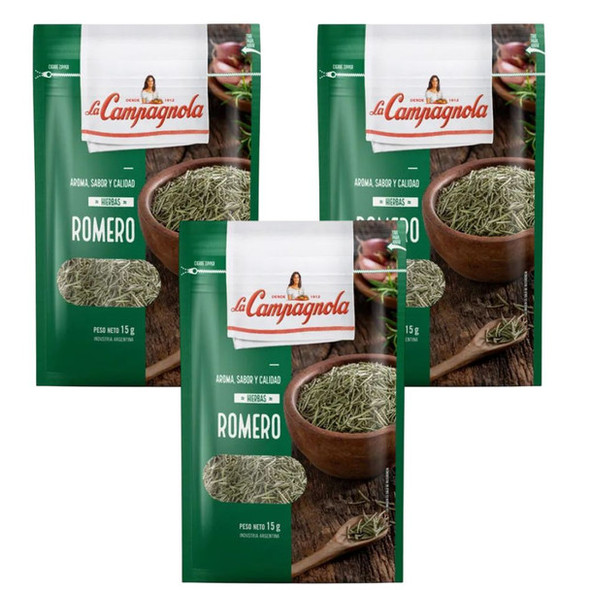 La Campagnola Rosemary Dried Herb, Premium Romero en Hoja, 45 g / 1.6 oz (pack of 3)