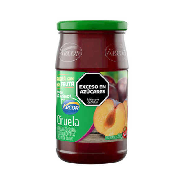 Arcor Mermelada de Ciruela Plum Marmalde Reduced Calories Jam, 390 g / 13.7 oz