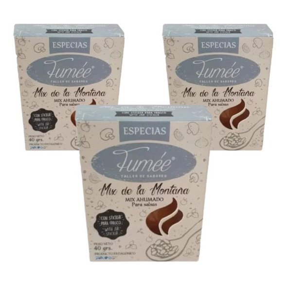 Fumée Mountain Mix Ahumado for Rice Stew – Natural Smoked Spice Blend, 40 g  / 1.41 oz (pack of 3)