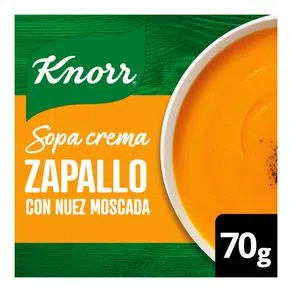 Knorr Sopa Crema Zapallo con Nuez Moscada, Pumpkin & Nutmeg Creamy Soup Powder from Uruguay, 4 servings per pouch, 70 g / 2.46 oz