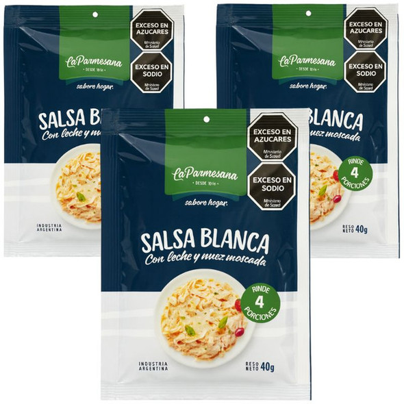 La Parmesana White Sauce with Milk and Nutmeg, 40 g / 1.41 oz (pack of 3)