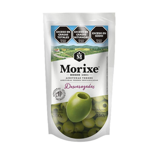 Morixe Green Pitted Olives Aceitunas Verdes Descarozadas, 300 g / 10.58 oz