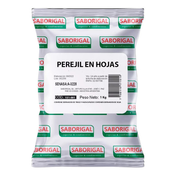 Saborigal Especias & Condimentos Perejil en Hojas, Premium Parsley Leaves for Cooking, 1 kg / 35.27 oz