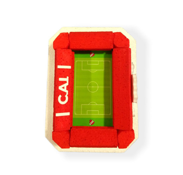 Club Atlético Independiente Cake Topper Libertadores de América Stadium 3D Football Field For Decorating Cakes Independiente Argentinian Soccer Team, 15 cm x 11 cm