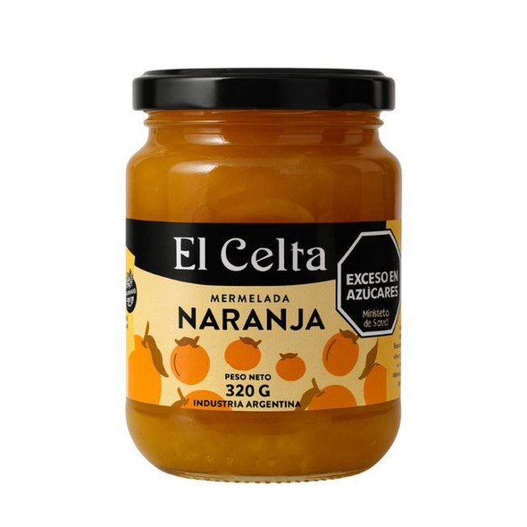 El Celta Orange Jam in Glass Jar, 320 g / 11.29 oz