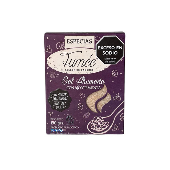 Fumée Smoked Salt with Garlic and Cayenne Pepper Sal Ahumada, 150 g / 5.29 oz