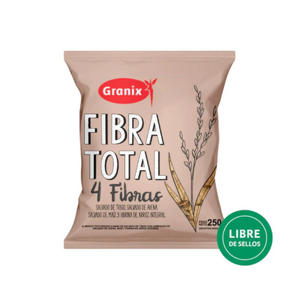 Granix Fibra Total Cereal 4 Fibers with Wheat, Oats, Rice & Corn Cereal 4 Fibras con Trigo, Avena, Arroz y Maíz, 250 g / 8.8 oz
