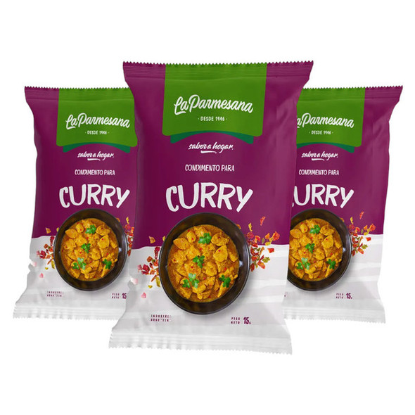 La Parmesana Curry Natural Curry Powder Masala Spice, 15 g / 0.53 oz (pack of 3)