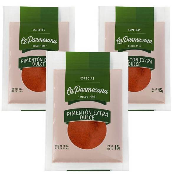 La Parmesana Extra Sweet Paprika Pimentón Powder, 15 g / 0.53 oz (pack of 3)