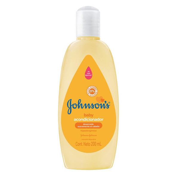 Johnson's No More Tears Baby Acondicionador Delicate Scalp & Skin Gently Washes Hypoallergenic Conditioner, 200 ml / 6.76 fl oz