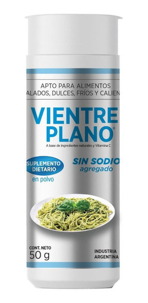 Vientre Plano Suplemento Dietario Dietary Supplement Powder with Vitamin C- No Sodium Added, 50 g / 1.8 oz