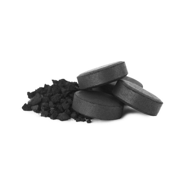 Activated Charcoal Carbón Activado Highly Absorbent Helps Alleviate Gas & Bloating - Promotes Natural Detoxification (30 units)