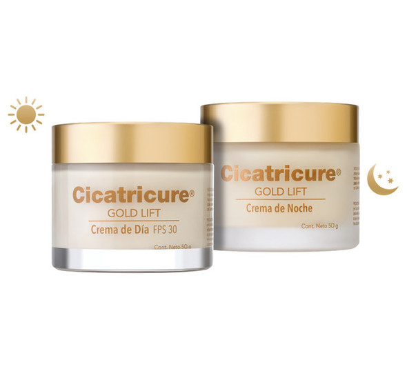 Cicatricure Gold Lift Set Día y Noche Facial Night & Day Cream Anti Gravitational Wrinkles, 50 g / 1.8 oz (pack of 2)