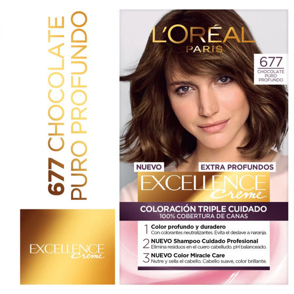 L'oréal Paris Kit de Coloración Extra Profunda Chocolate Puro Profundo Deep Coloring Kit 677 Pure Chocolate