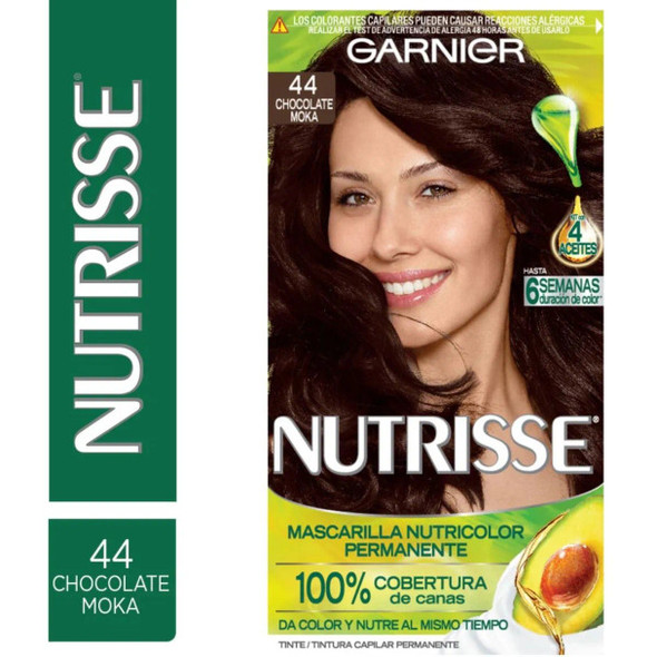 Nutrisse Garnier Kit de Coloración con 4 Aceites 44 Chocolate Moka Coloring Kit with 4 Oils