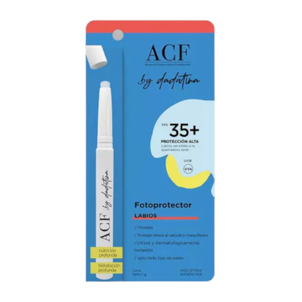 ACF Lip Sunscreen SPF 35+ UV Protection Lip Balm Stick by Dadatina, 1 g / 0.035 oz