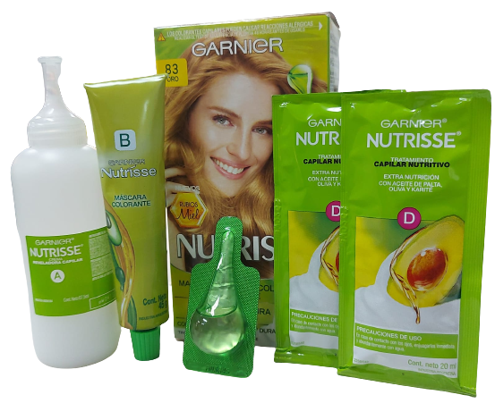 Nutrisse Garnier Kit de Coloración con 4 Aceites 83 Oro / Light Golden Blonde Deep Coloring Kit with 4 Oils