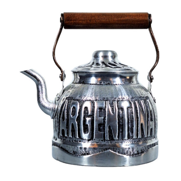 Pava Handcrafted Aluminum Kettle – Engraved Artisan Design, Durable Tea Pot Diseño Argentina