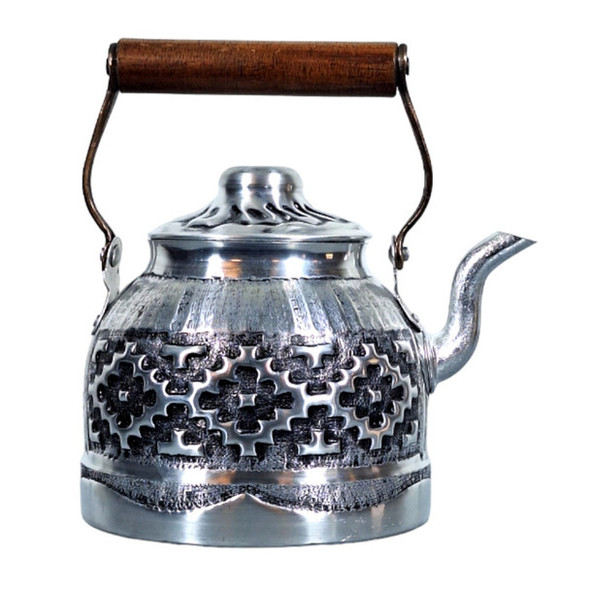 Pava Handcrafted Aluminum Kettle – Engraved Artisan Design, Durable Tea Pot Diseño Argentina