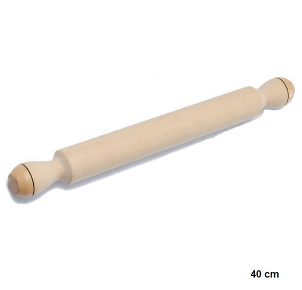 Palo Para Repostería Palo Gastronómico Wooden Rolling Pin Dough Roller for All Baking Needs, 40 cm / 15.8"