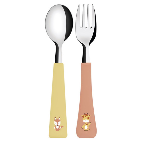 Tramontina Baby Friends Juego de Cubiertos Infantil Children's Flatware Set Fork & Spoon BPA-Free (2 pc)