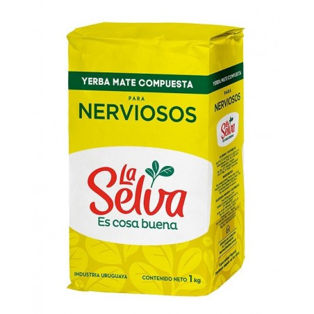 La Selva Yerba Mate Compuesta Para Nerviosos Yerba Mate for Nervousness from Uruguay, 1 kg / 2.2 lb