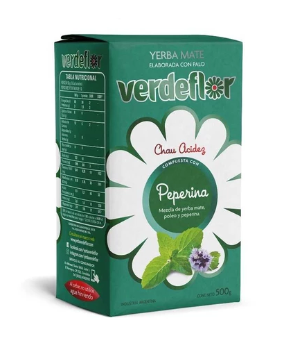 Verdeflor Yerba Mate w/Peppermint, 500 g / 1.1 lb