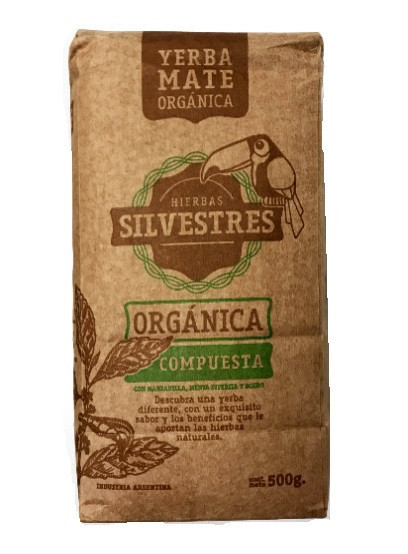 Yerba Mate Hierbas Silvestres with Chamomile, Mint & Boldo Certified Organic, 500 g / 1.1 lb
