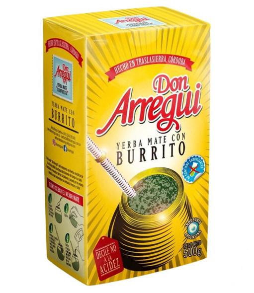Don Arregui Yerba Mate with Palo Composed with Burrito, 500 g / 17.63 oz