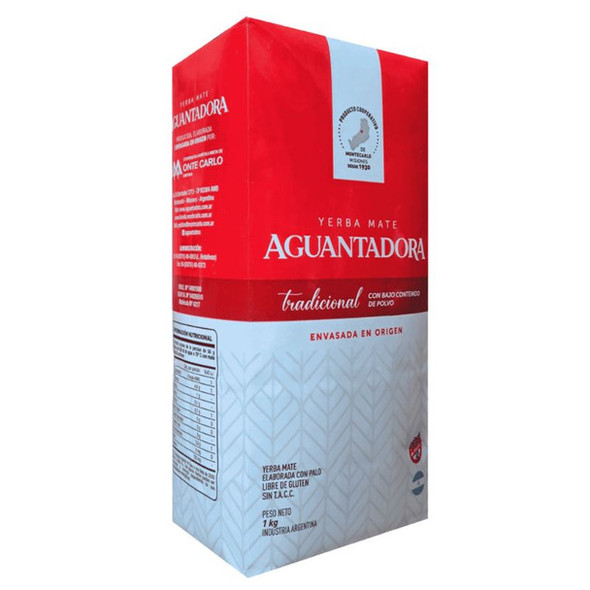 Aguantadora Yerba Mate Traditional Bold Brew from Monte Carlo Cooperative, 1 kg / 2.2 lb