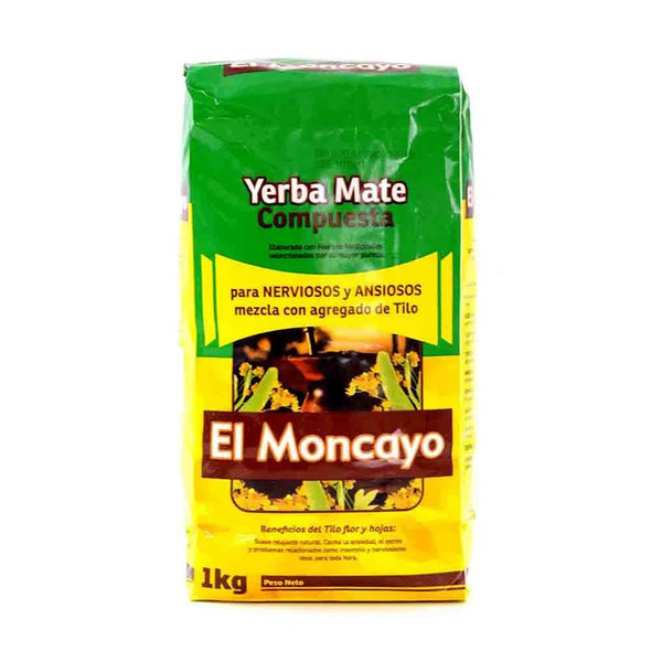 El Moncayo Yerba Mate Compuesta con Tilo - Genuine from Uruguay, 1 kg / 2.2 lb bag