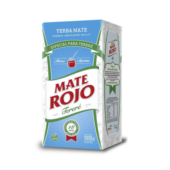 Mate Rojo Yerba Mate Para Tereré Special Yerba Mate for Tereré Cold Drink Yerba from Misiones, Argentina, 500 g / 1.1 lb