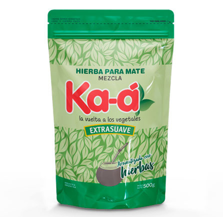 Ka-á Herb for Mate Extra Soft Blend Flavored with Herbs Hierba Mate Extra Suave, 500 g / 17.63 oz