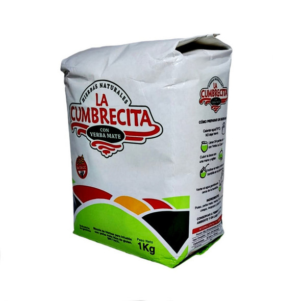 La Cumbrecita Yerba Mate with Herbs: Poleo, Incayuyo and Mint, 1 kg / 35.27 oz