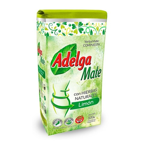 Adelgamate Limón Yerba Mate Blend with Natural Herbs Lemon Flavor, 500 g / 1.1 lb
