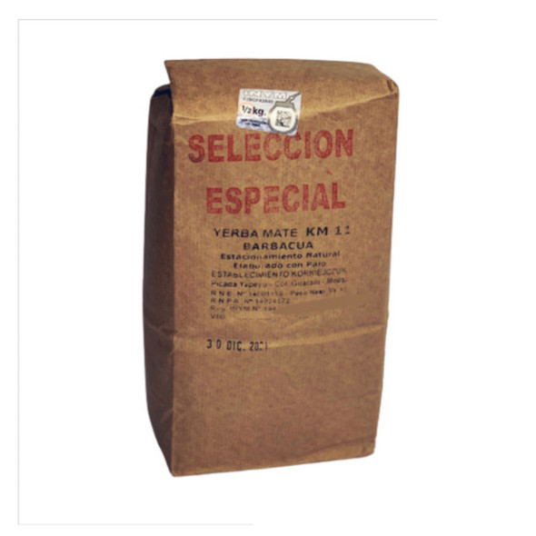 Km 11 Yerba Mate Selección Especial Special Selection Yerba Mate Estacionamiento Natural, 500 g / 17.63 oz
