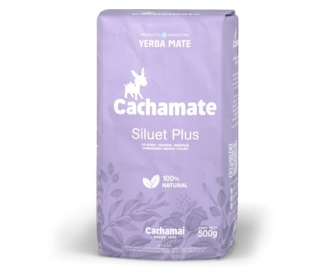 Cachamate Siluet Plus Yerba Mate Blend with Green Tea & Orange Peel Gluten-Free, 500 g / 17.63 oz