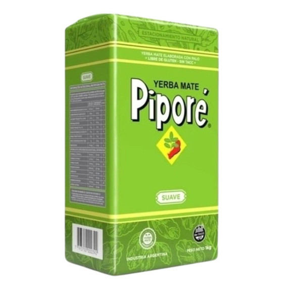 Piporé Suave Soft Yerba Mate Con Palo Unsmoked Low Powder (500 g / 1.1 lb)