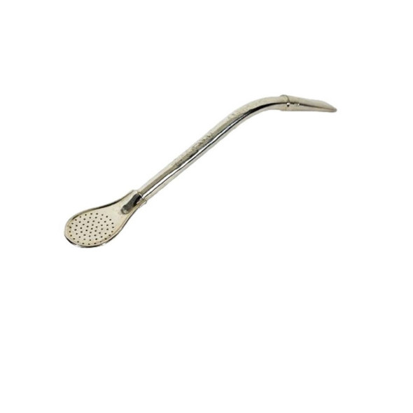 Alpaca Bombilla Pico de Loro Double Engraved, 18.5 cm / 7.3 in