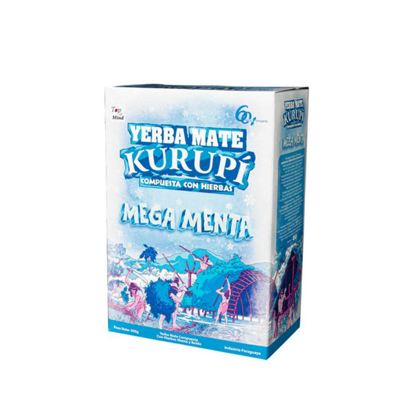 Kurupí Yerba Mate Tereré Mega Menta Compuesta with Boldo, 500 g / 17.64 oz