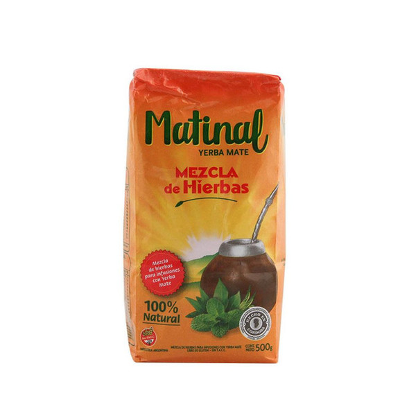 Matinal Yerba Mate Mezcla de Hierbas Yerba Mate Herbal Blend for Infusions with Yerba Mate, 500 g / 17.63 oz