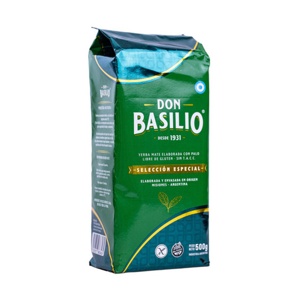 Don Basilio Special Selection Yerba Mate, Gluten-Free Palo Blend, 500 g / 17.6 oz