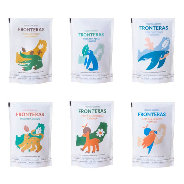 Fronteras Todas Las Mezclas Combo with 6-Piece Fronteras Yerba Mate Mix, 250 g / 8.8 oz ea (pack of 6)