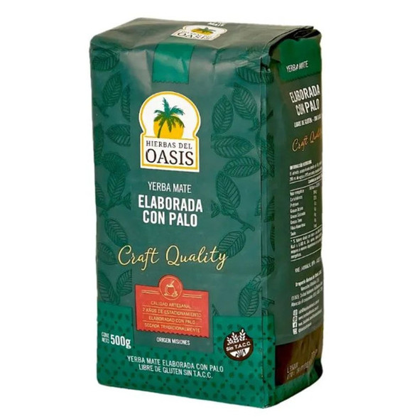 Hierbas del Oasis Premium Traditional Yerba Mate Craft Quality, 500 g / 1.1 lb