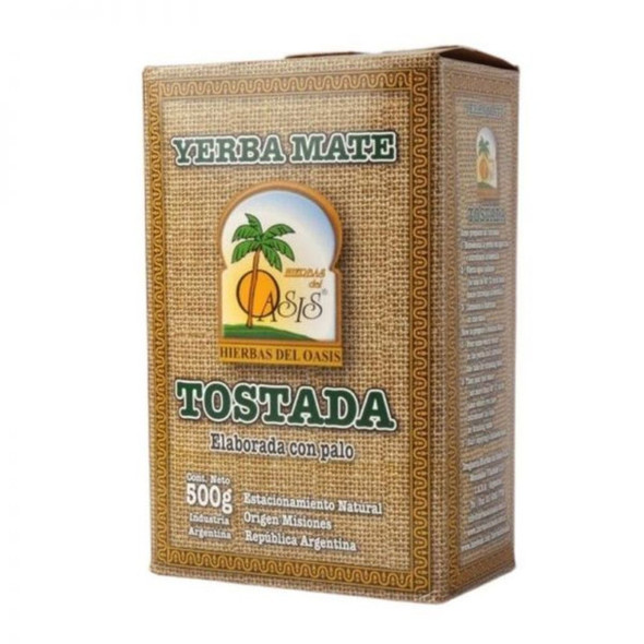 Hierbas del Oasis Yerba Mate Compuesta Tostada, 500 g / 1.1 lb
