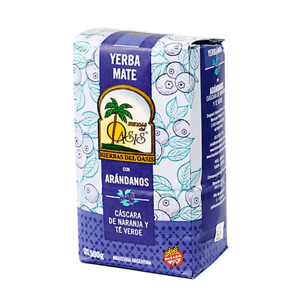 Hierbas del Oasis Yerba Mate Compuesta with Cranberry, Orange, and Green Tea, 500 g / 1.1 lb