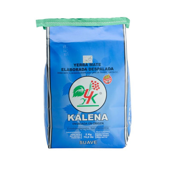 Kalena Agroecologic Yerba Mate Despalada Suave Wholesale Bulk Pack, 2 kg / 4.4 b ea (5 count per pack)