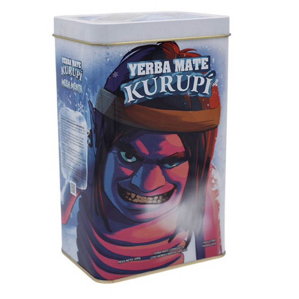 Kurupi Yerba Mate Mega Menta in Tin + Loose Yerba Pack, 500 g / 17.64 oz
